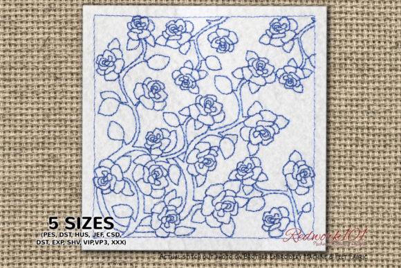 Blue Rose Flower Pattern