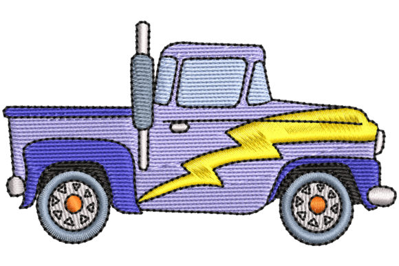 Old Pick Up: A Charming Embroidery Design for Handmade Gifts