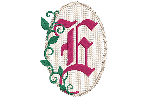 Olde English Monogram Letter E